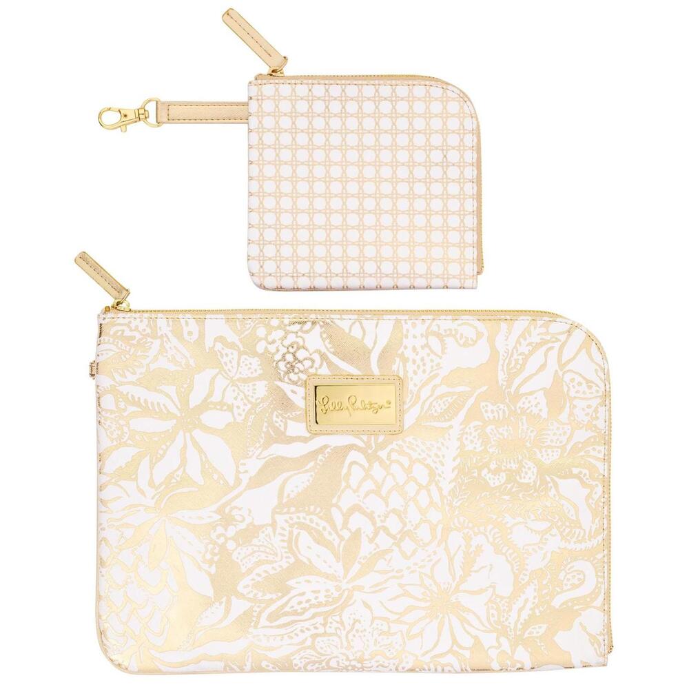 Lilly Pulitzer Padded Tech Sleeve with Small Zip Pouch for Accessories, Cute ...